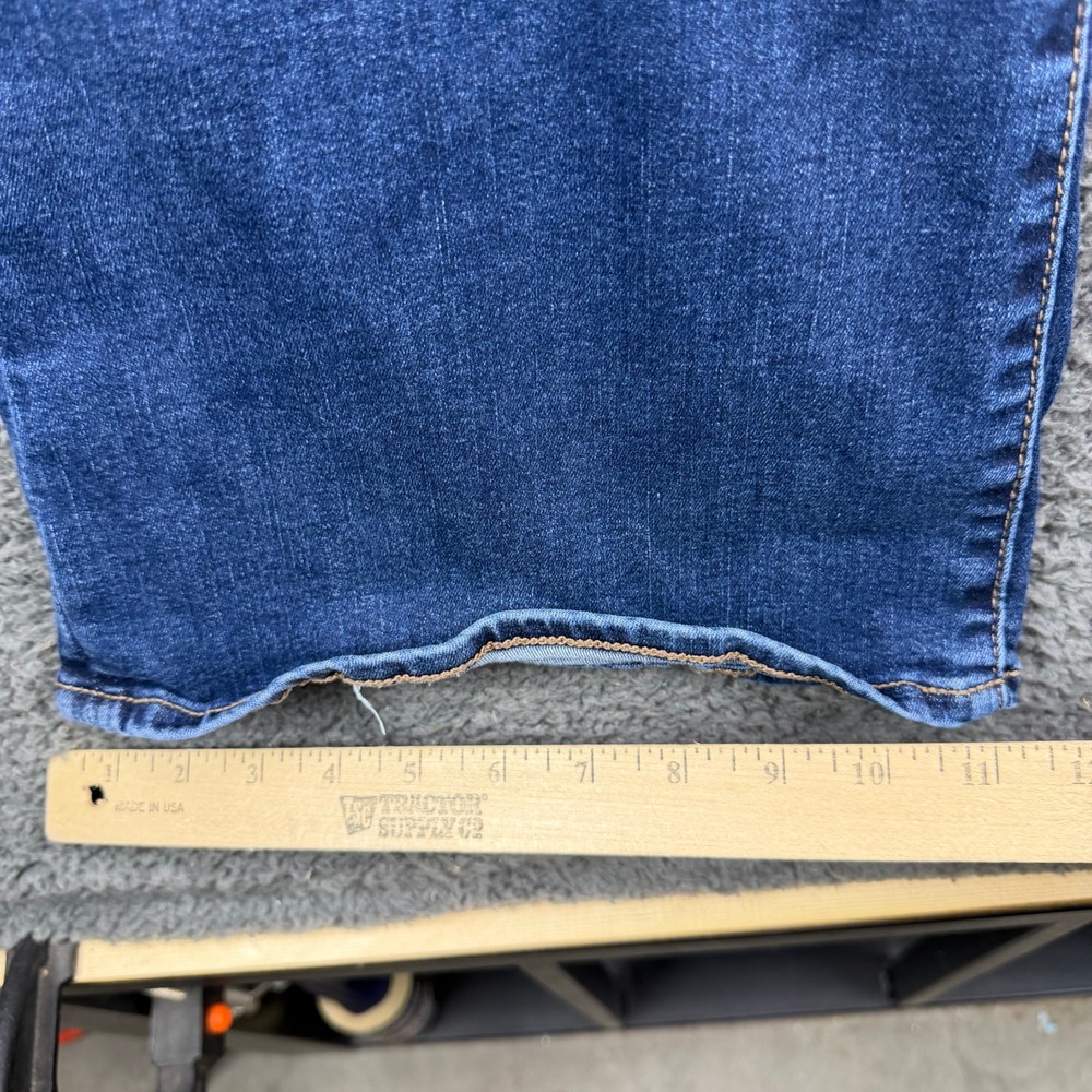 American Eagle Super High Rise Flare Jeans Womens 8 Long Next Level Stretch Blue - Picture 6 of 8